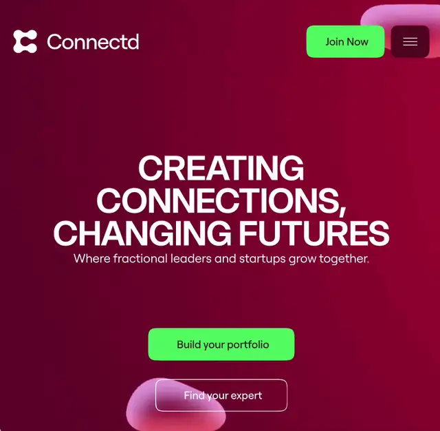 Connectd homepage: Creating connections, changing futures