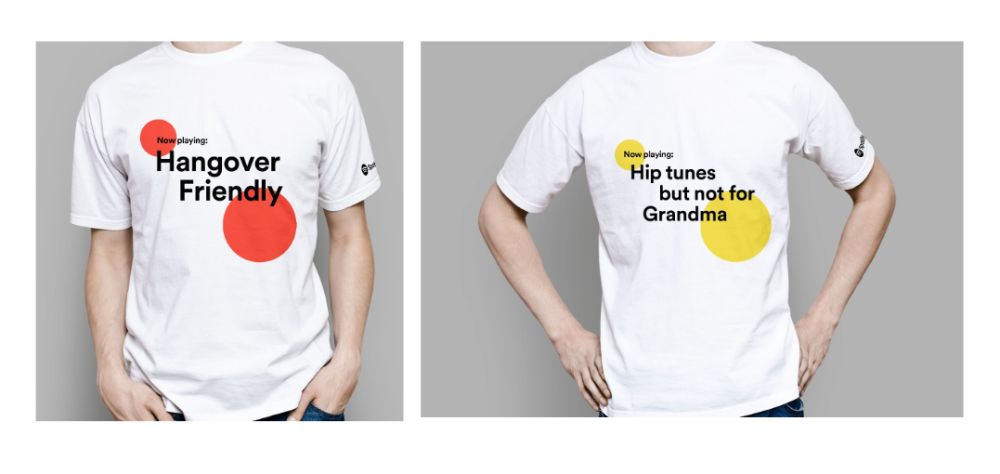 Printed playlist T-shirts