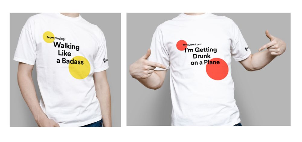 Printed playlist T-shirts